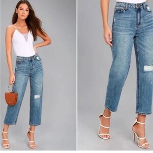 NWT ANTHROPOLOGIE x Evidnt Malibu
Medium Wash Girlfriend Jeans Size 27